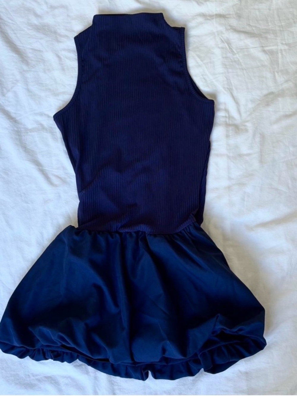 Navy Sleeveless Tank + Bubble Skirt Dress